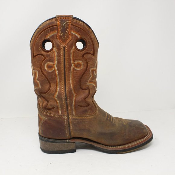Dan Post Boots Women's 6M Brown Jesse Barnyard Square Toe Western Cowboy DP6052 - Picture 9 of 16